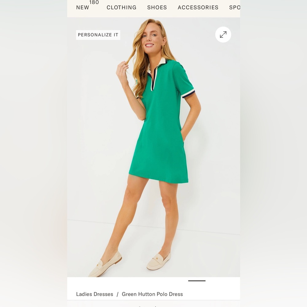 Tuckernuck Green Hutton Polo Dress